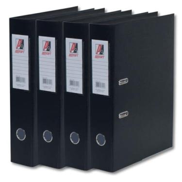 Imagem de 8 Pasta Registradora Organiza Az Ofício Larga Com Ferragem (Preto)