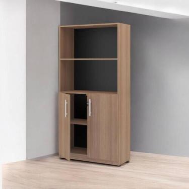 Imagem de Armário Estante com Prateleiras Light Montana - Pleno Móveis