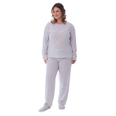 Imagem de Pijama Plus Size Frio Inverno Com Bordado Feminino Adulto - Victory, C