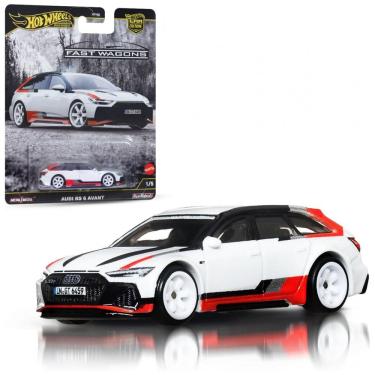 Imagem de Hot Wheels Premium Car Culture Fast Wagons 164 Scale DieCast Audi RS 6 Avant com Pneus Real Riders e Corpo/Chassi de Metal
