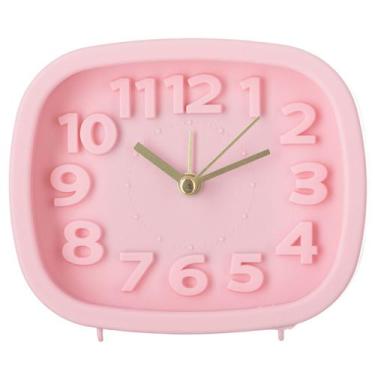 Imagem de Relógio De Mesa Decorativo Despertador Escritório Quarto - PGB, Branco