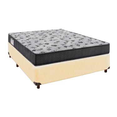 Imagem de Cama + Box Bege E Colchão D33 Casal - Iso100 Ortobom