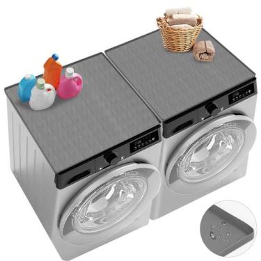 Imagem de Capas para lavadora e secadora Yawfold Top 27x27cm, cinza silicone