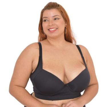 Imagem de Sutiã Plus Size Reforçado com Aro e Bojo  Laterais Largas e Conforto E