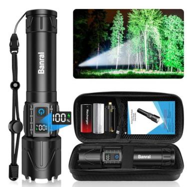 Imagem de Lanterna Banral Recarregável Tática High Lumens Preta