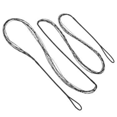 Imagem de Substituição de corda de laço, corda de arco recurva de 12 fios para arco recurvo tradicional AMO de 154,9 cm, preto