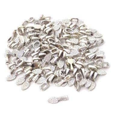 Imagem de 100 peças, pingentes de colher, prata antiga, ovais, joias, cola, colar, pingentes, acessórios de joias para encaixe em cabochão de vidro