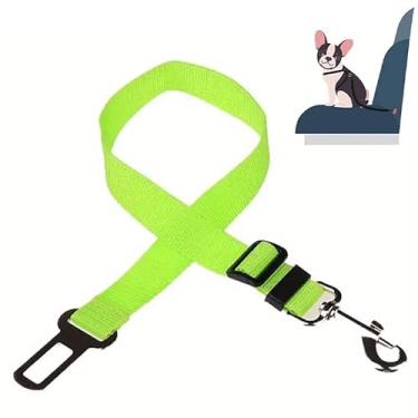 Imagem de Peitoral de carro de comprimento ajustável para cães e gatos, arnês de nylon para animais de estimação, acessórios para animais de estimação, verde