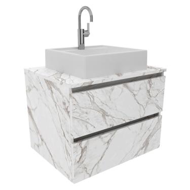 Imagem de Gabinete Com Cuba Para Banheiro Bn3600x07 Marmore Branco