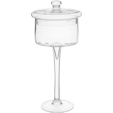 Imagem de Vaso Potiche Bomboniere Home&co Vidro 40x16x16 Transparente