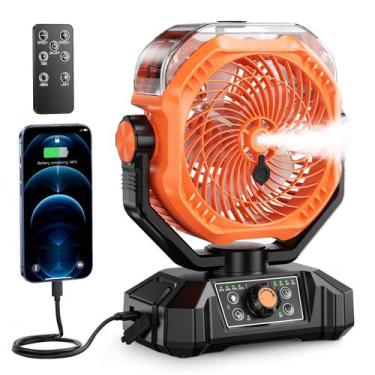 Imagem de Ventilador portátil ColdSky 8136C, tanque de água 360ml, carregador US