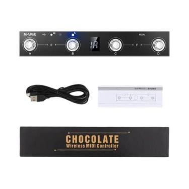 Imagem de Pedal Controlador MIDI Sem Fio Chocolate plus Bluetooth USB Modo Duplo