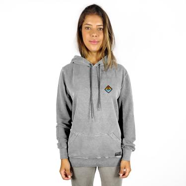 Imagem de Blusa Moletom Feminino Estonado Cinza WSS Diamond Colors