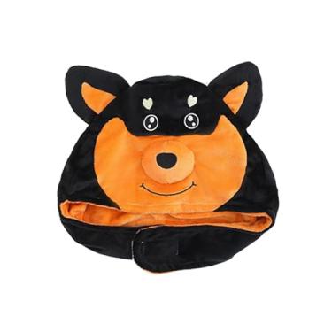 Imagem de Milageto Chapéu de pelúcia com animais de pelúcia para baile de máscaras e carnaval de inverno