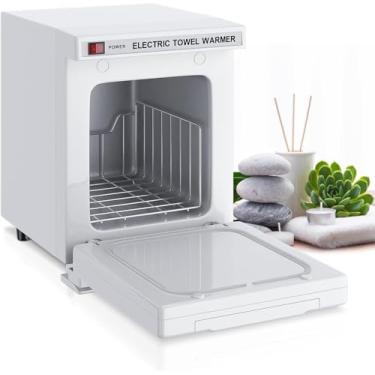 Imagem de Armário Aquecedor De Toalhas Quentes, Aquecedor De Toalhas Profissional 176 ° F, Capacidade De 5 Litros, Aquecimento De 360 °, Para Casa Banheiro Escritório Salão De Beleza Ho, White
