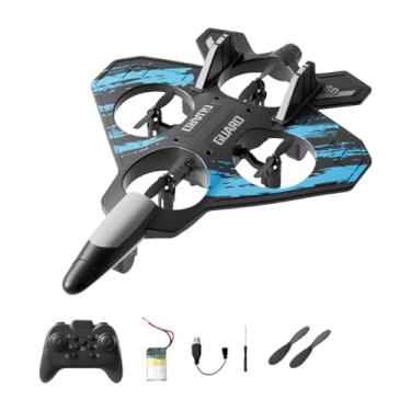 Imagem de Dynwave Avião RC com luzes LED, asa fixa, espuma, controle remoto, avião de caça, brinquedo para maiores de 12 a 14 anos, presente, Azul 24 Minutos