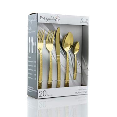 Imagem de Megachef Conjunto de talheres de prata, 20 peças, ouro