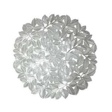 Imagem de Kit Jogo Americano Sousplat Mesa Posta Jantar Design Brilhante com 2 4 ou 6 Peças – Elegância e Praticidade(M6 Prata,Kit 2)