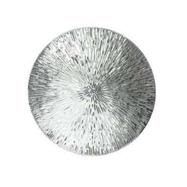 Imagem de Kit Jogo Americano Sousplat Mesa Posta Jantar Design Brilhante com 2 4 ou 6 Peças – Elegância e Praticidade(M7 Prata,Kit 6)