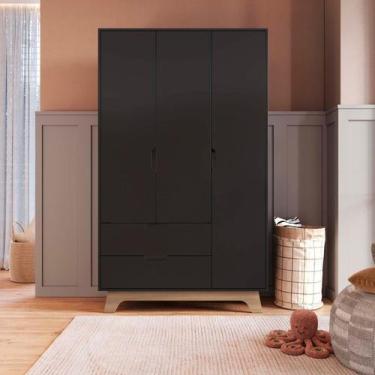 Imagem de Guarda-roupa Infantil 3 Portas e 2 Gavetas 100% Mdf Alice - FD