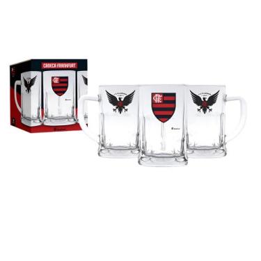 Imagem de Caneca vidro 565ml - flamengo - Brasfood