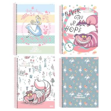 Imagem de Caderno Unv Espiral Capa Dura Alice In Wonderland 160F 10Mat