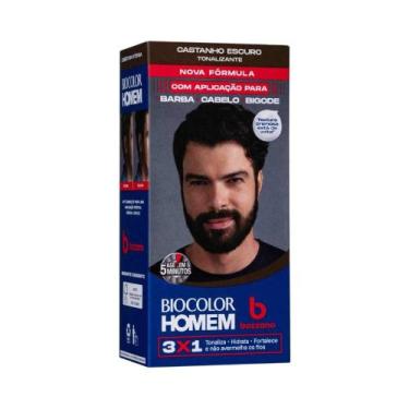 Imagem de Tonalizante Masculino Biocolor Homem Bozzano Castanho Escuro