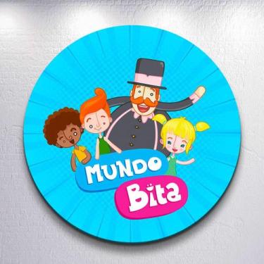 Imagem de Capa Painel Redondo 50x50cm Festa Infantil Mundo Incrível do Bita Mini