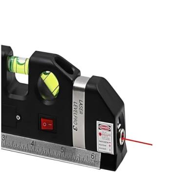 Imagem de Trena Nivel a Laser Profissional Com Nivelador Medidor Profissional 2.5m Prateleira Parede Estante Régua Construção Parede