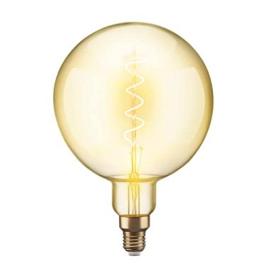 Imagem de Lâmpada Filamento LED G200 4W 2200K Elgin Bivolt Ambar Luz Amarela Quente - Vintage, Retrô, Decoração