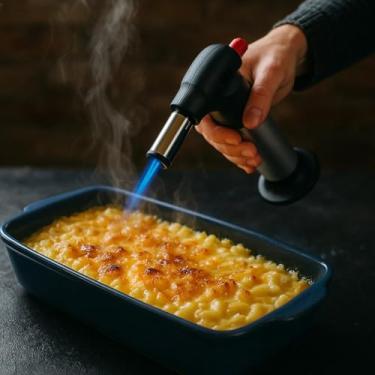 Imagem de Maçarico Culinário Azul Compacto 1300°C Cozinha Plástico Alimentos Chamas Restaurantes