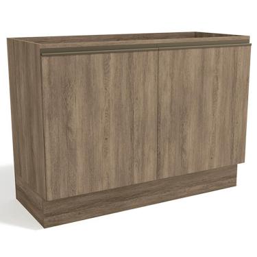 Imagem de Balcao Pia Sem Tampo 2 Portas 120 Cm Mdp Maxxi G745 Kappesberg Nogal