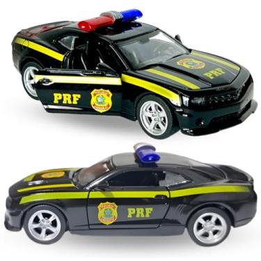 Imagem de Carrinho Miniatura Camaro Policia PRF Metal Abre Portas