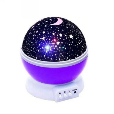 Imagem de Luminária Projetor Céu Estrela 360º Abajur Star Master Roxo