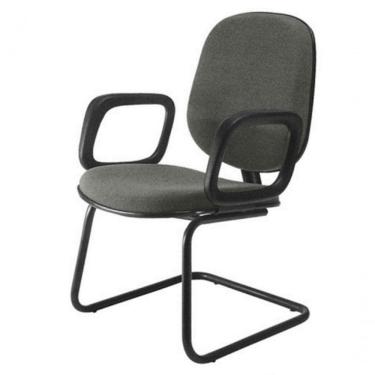 Imagem de Cadeira Diretor Interlocutor Para Escritório Linha Uno Cinza