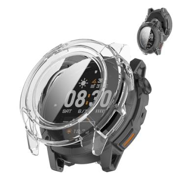 Imagem de Oshmirian Capa para Smartwatch COROS NOMAD – Capa protetora multifuncional com protetor de tela de vidro temperado, amortecedor rígido de policarbonato, antiarranhões, à prova de choque, transparente