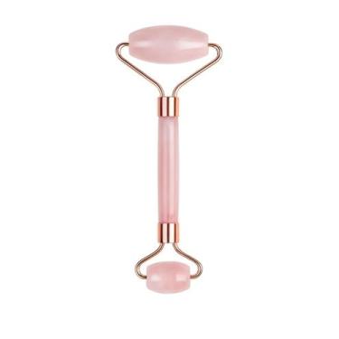 Imagem de Rolo Massageador Facial Quartzo Rosa Jade Anti Rugas - IMPORTADO