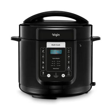 Imagem de Panela de Pressão Digital Elgin Multi Cook 5l 127v Preta, Preto, 110V