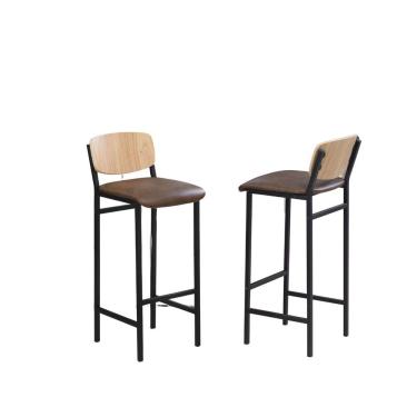 Imagem de Kit 2 Banquetas Tubulares Confort - Gol Decor Laminado Cinamomo-marrom-preto