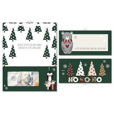 Imagem de ZipGifts Cartão de Natal | Porta-dinheiro com zíper e janela de plástico transparente para dinheiro, cheque e vale-presente, Férias | Festa comemorativa