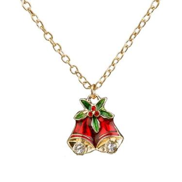Imagem de Colar com pingente de sinos de Papai Noel, joias de Natal, presentes para mãe, esposa, filha, amigas, colar de sino, One Size, Metal, Sem Pedra Preciosa