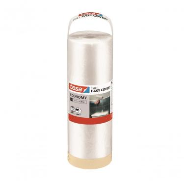 Imagem de Fita Com Plástico Proteção Para Isolamento Transparente 1,4x33m Tesa Easy Cover 56577