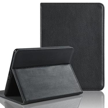 Imagem de PIBIBROTY Capa para Kindle de 6,8 polegadas, 2021Paperwhite 11ª geração e Sig. Ed. 17,3 cm, Capa de couro PU com textura de lichia preta premium, capa fina e protetora (2021 Paperwhite Sig.(11th) 17.3