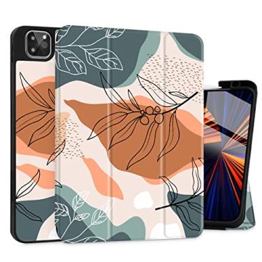 Imagem de Tuiklol Capa para iPad Pro 12,9 polegadas geração 6ª/5ª/4ª/3ª versão 2022 2021 2020 2018 – Suporte de lápis embutido fino com suporte protetor traseiro com capa para iPad Auto Wake/Sleep, folhas