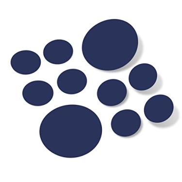 Imagem de Conjunto de 30 decalques de parede de vinil - adesivos de bolinhas - adesivo removível seguro em paredes lisas ou texturizadas, círculos redondos, banheiro, presente de aniversário, sala de aula, sala