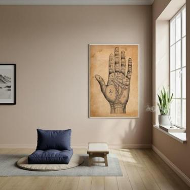 Imagem de Quadro Decorativo Quiromancia - Linhas Da Mão - 70X50Cm - Quadros On-L