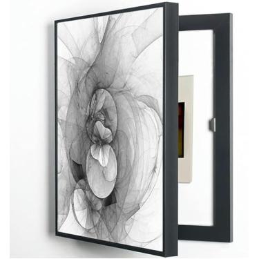 Imagem de SVMYTEBGE Painéis decorativos de parede, painel elétrico, pinturas ocultas, seção vertical, perfuração, restaurante, caixa de distribuição elétrica, caixa decorativa, interruptor de pintura, quadro de