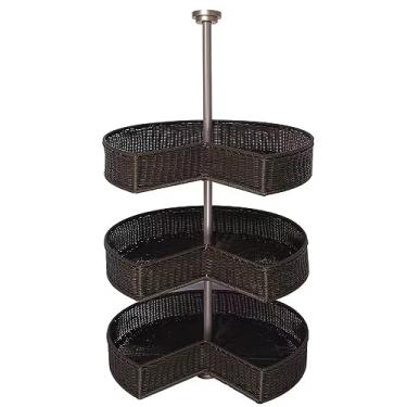 Imagem de JYXYXSCP Guarda-roupa canto giratório cesta de vime bengaleiro canto calças rack sapateira rack armazenamento rack (C 3)