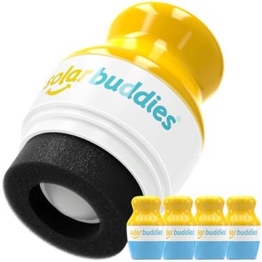 Imagem de Aplicador de Protetor Solar Solar Buddies – Unidade Azul – Aplicador com Esponja Roll-On Recarregável e Livre de BPA para Protetor Solar, Creme e Loção – Para Crianças, Adultos e Famílias – Capacidade de 100 ml / 3,4 fl oz, Tamanho Perfeito para Viagens