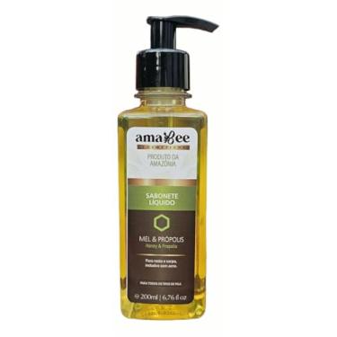 Imagem de Sabonete Líquido Amabee Natural com Mel e Própolis, Produto da Amazônia para Rosto e Corpo, 250ml, Todos os Tipos de Pele